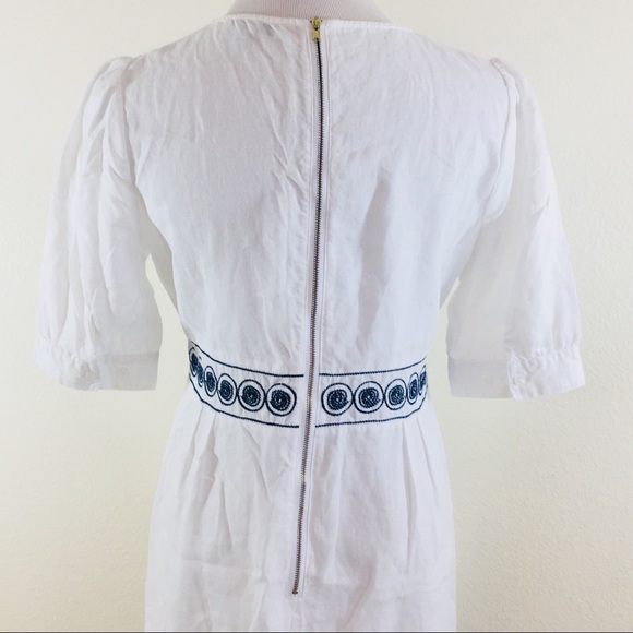 See By Chloe Embroidered Linen Boho Tea Dress Sz 8 - Picture 5 of 8